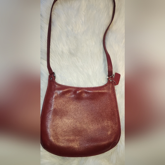 Coach Hippe Flap Vintage Red Leather Shoulder Bag #9134 - Picture 8 of 10